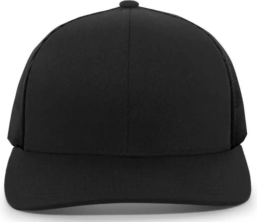 Pacific Headwear 104c Trucker Snapback Cap - Black
