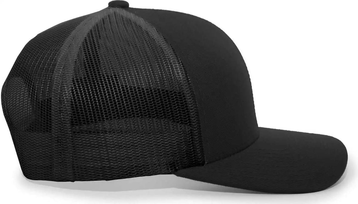 Pacific Headwear 104c Trucker Snapback Cap - Black