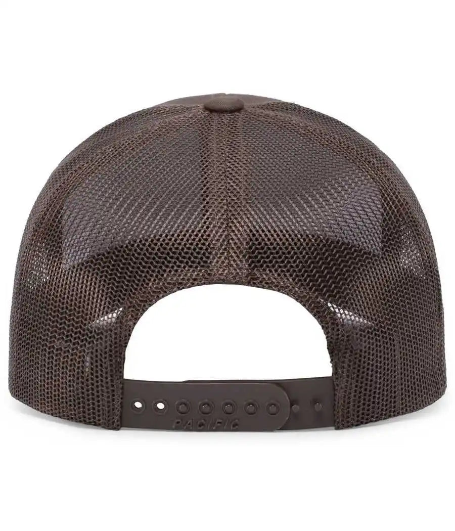 Pacific Headwear 104c Trucker Snapback Cap - Brown - 7’’ - 7 7/8’’