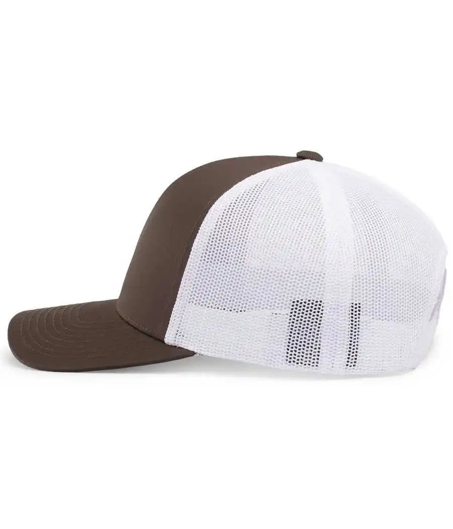 Pacific Headwear 104c Trucker Snapback Cap - Brown White - 7’’ - 7 7/8’’
