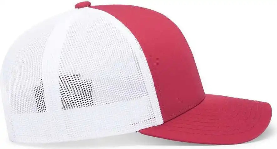 Pacific Headwear 104c Trucker Snapback Cap - Cardinal White - 7’’ - 7 7/8’’