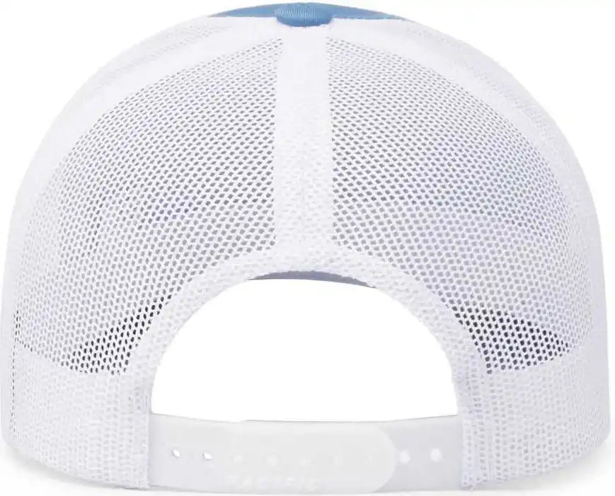 Pacific Headwear 104c Trucker Snapback Cap - Columbia Blue White - 7’’ - 7 7/8’’