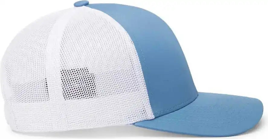 Pacific Headwear 104c Trucker Snapback Cap - Columbia Blue White - 7’’ - 7 7/8’’