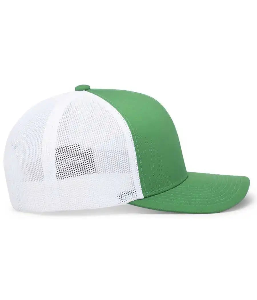 Pacific Headwear 104c Trucker Snapback Cap - Kelly White - 7’’ - 7 7/8’’