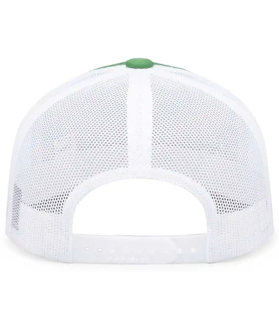 Pacific Headwear 104c Trucker Snapback Cap - Kelly White - 7’’ - 7 7/8’’