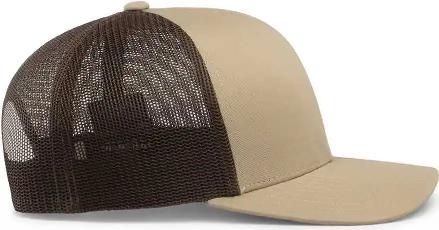 Pacific Headwear 104c Trucker Snapback Cap - Khaki Brown - 7’’ - 7 7/8’’