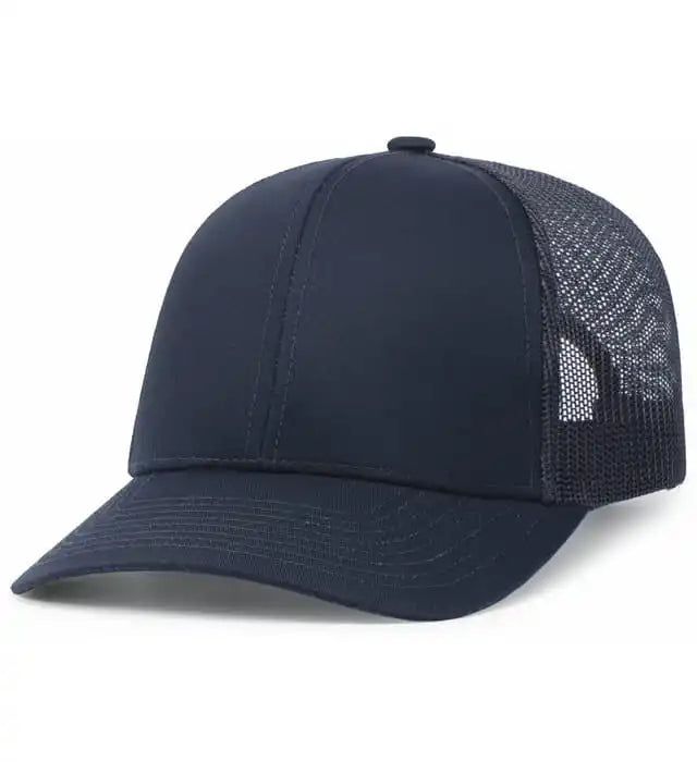 Pacific Headwear 104c Trucker Snapback Cap - Navy - Xs