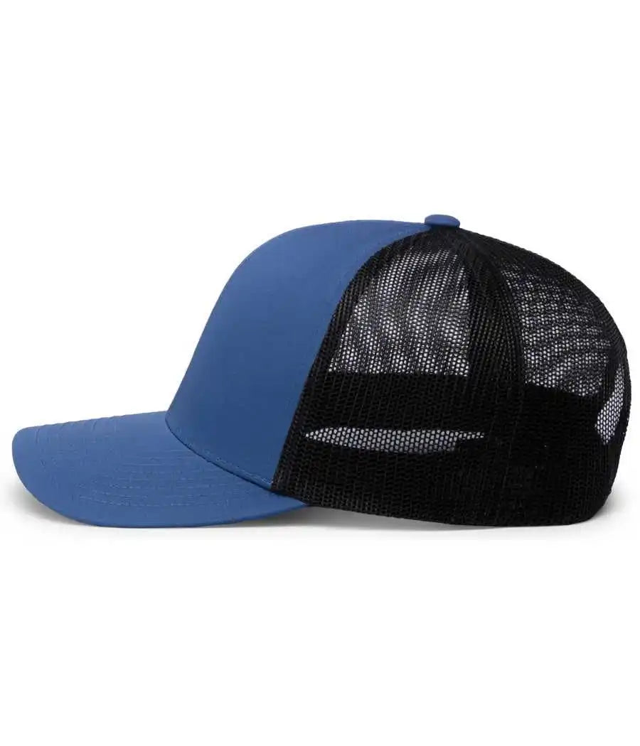 Pacific Headwear 104c Trucker Snapback Cap - Ocean Blue Charcoal - Navy Dark Gray / 7’’ - 7 7/8’’
