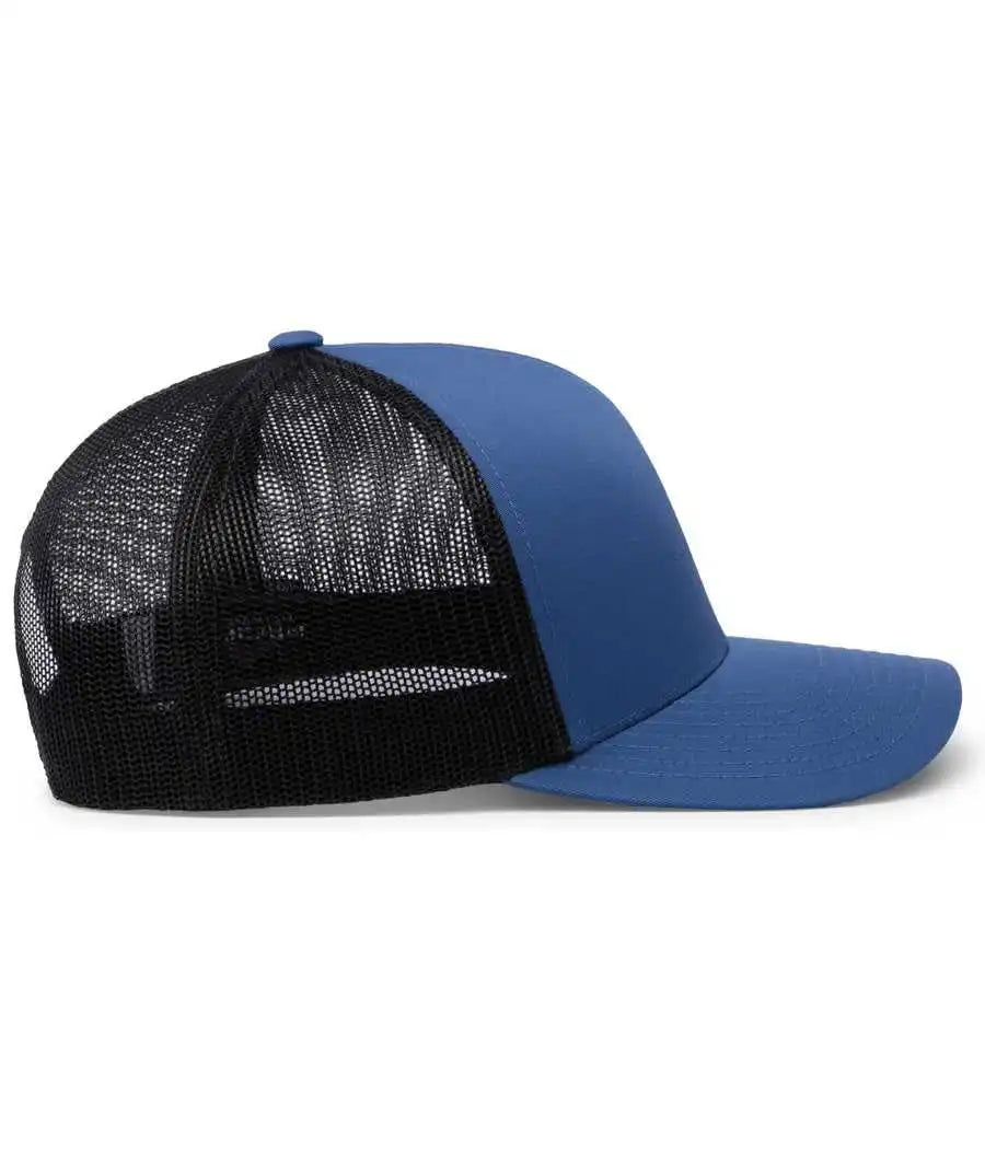 Pacific Headwear 104c Trucker Snapback Cap - Ocean Blue Charcoal - Navy Dark Gray / 7’’ - 7 7/8’’