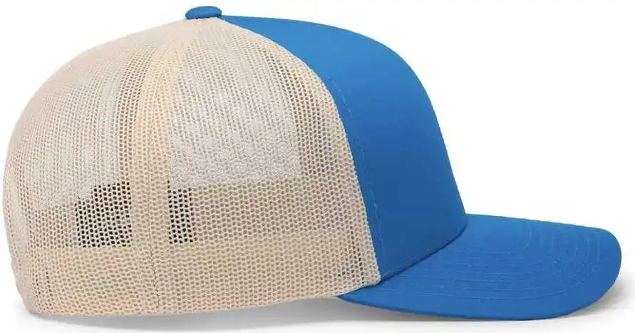 Pacific Headwear 104c Trucker Snapback Cap - Panther Teal Beige - Ivory / 7’’ - 7 7/8’’