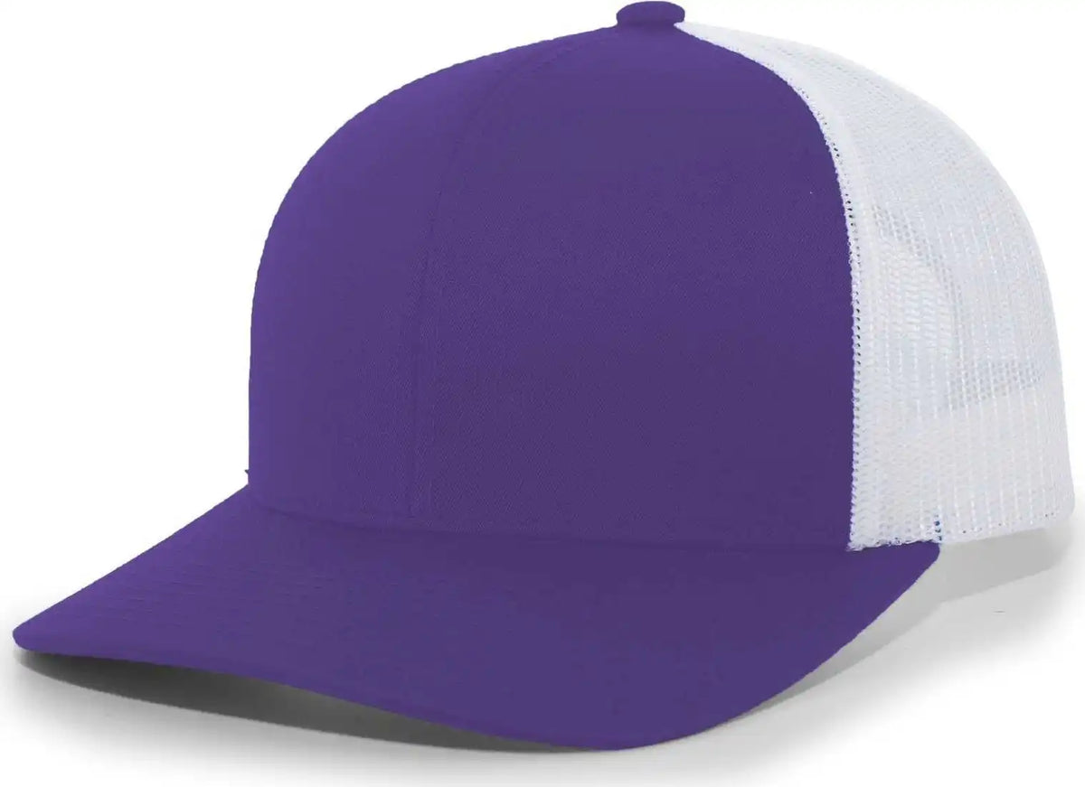 Pacific Headwear 104c Trucker Snapback Cap - Purple White - 7’’ - 7 7/8’’