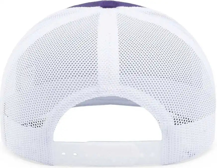 Pacific Headwear 104c Trucker Snapback Cap - Purple White - 7’’ - 7 7/8’’