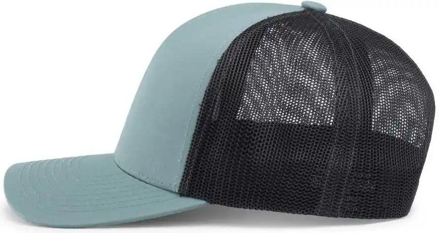 Pacific Headwear 104c Trucker Snapback Cap - Smoke Blue Charcoal - Columbia Dark Gray / 7’’ - 7 7/8’’