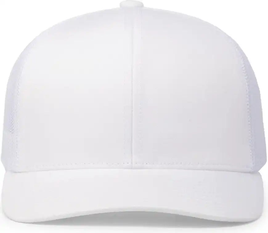 Pacific Headwear 104c Trucker Snapback Cap - White - 7’’ - 7 7/8’’