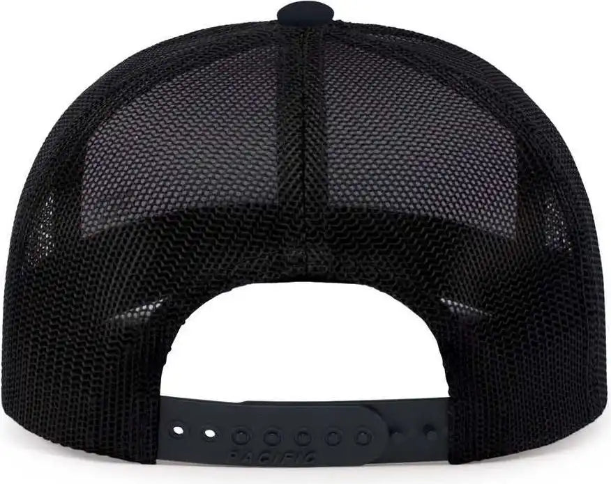 Pacific Headwear 104c Trucker Snapback Cap - White Navy - 7’’ - 7 7/8’’