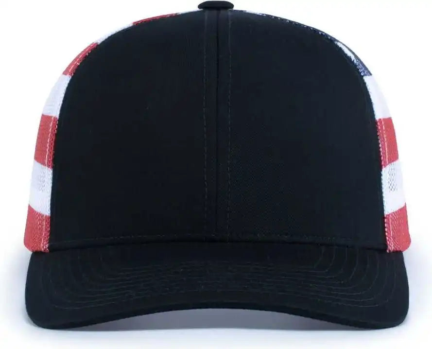 Pacific Headwear 104p Printed Trucker Cap - Navy Usa - Usa / 7’’ - 7 7/8’’