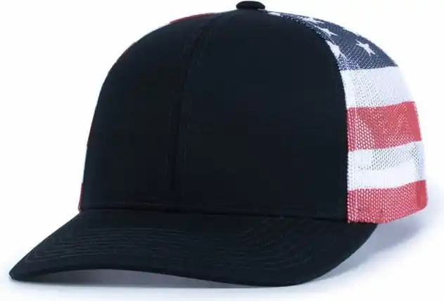 Pacific Headwear 104p Printed Trucker Cap - Navy Usa - Usa / 7’’ - 7 7/8’’