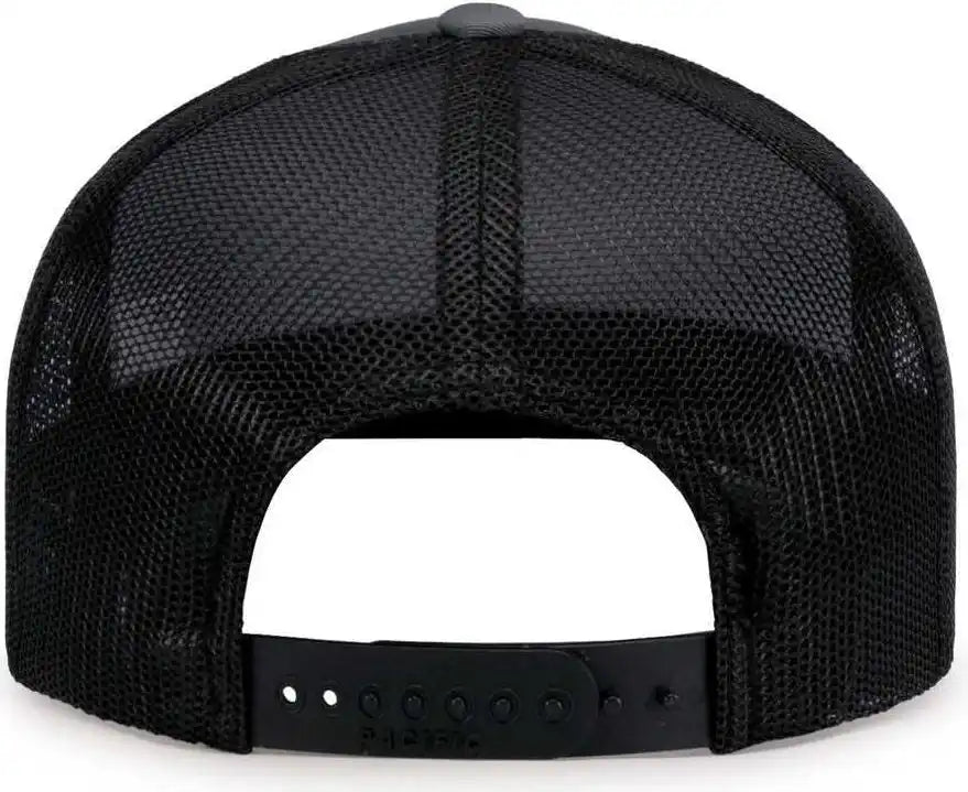 Pacific Headwear 104s Contrast Stitch Snapback Trucker Cap - Graphite Black - Dark Gray / 7’’ - 7 7/8’’