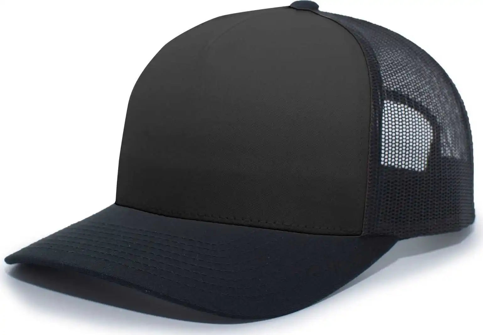 Pacific Headwear 105c 5-panel Trucker Snapback Cap - Black - 7’’ - 7 7/8’’