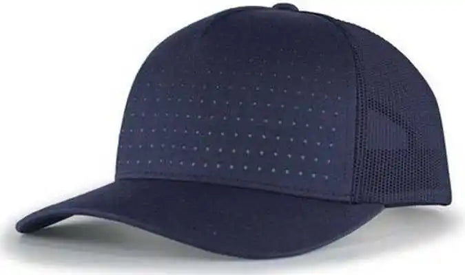 Pacific Headwear 105p Perforated 5-panel Trucker Snapback Cap - Navy - 7’’ - 7 7/8’’