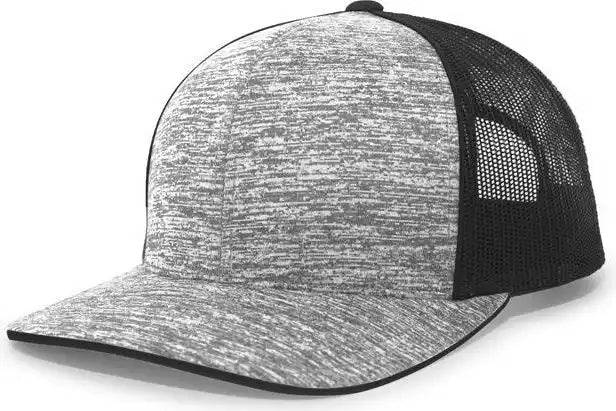 Pacific Headwear 106c Aggressive Heather Trucker Snapback Cap - Graphite Lite Charcoal - Gray Dark / 7’’ - 7 7/8’’