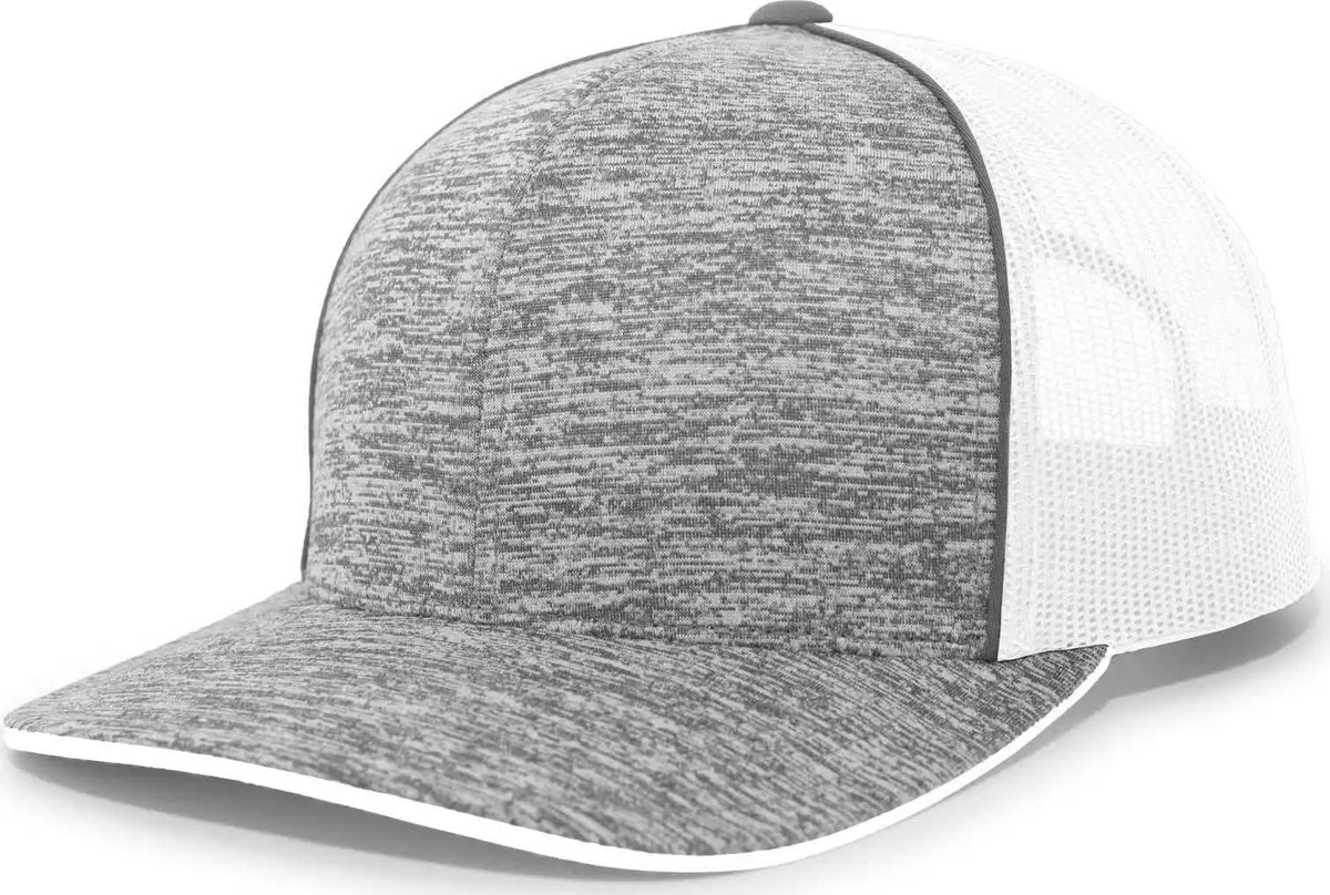 Pacific Headwear 106c Aggressive Heather Trucker Snapback Cap - Royal White - 7’’ - 7 7/8’’