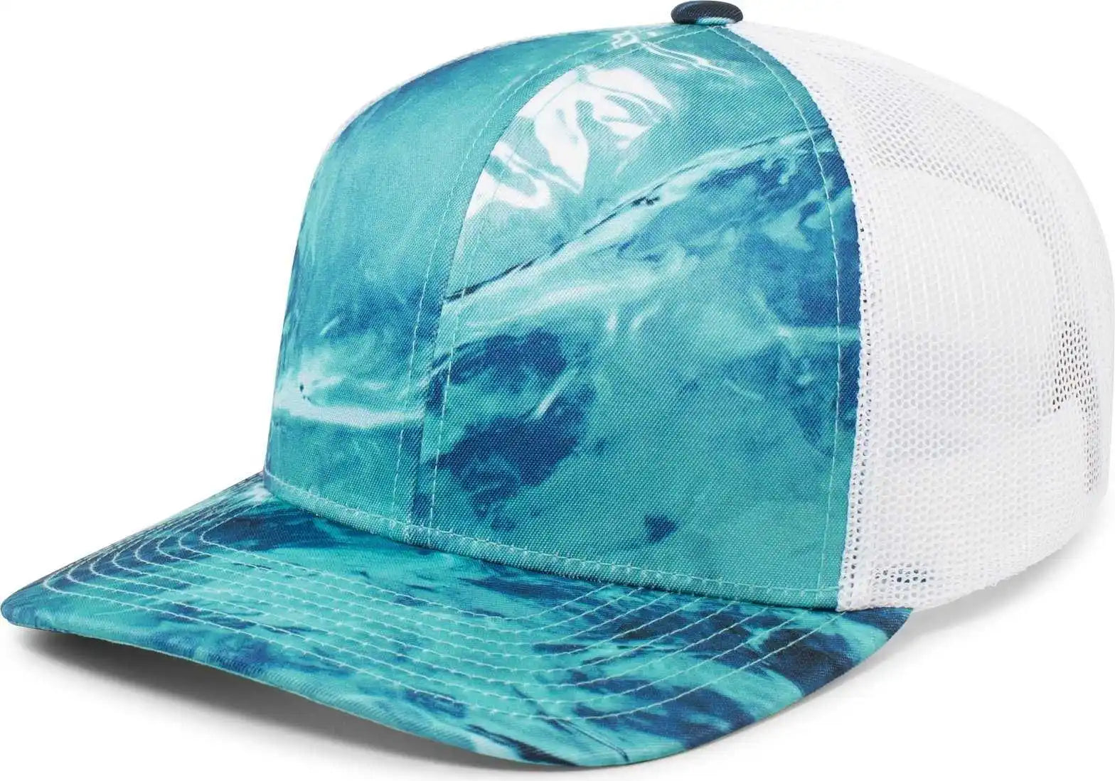 Pacific Headwear 107c Mossy Oak Trucker Snapback - Wakeform Equator White - 7’’ 7 7/8’’