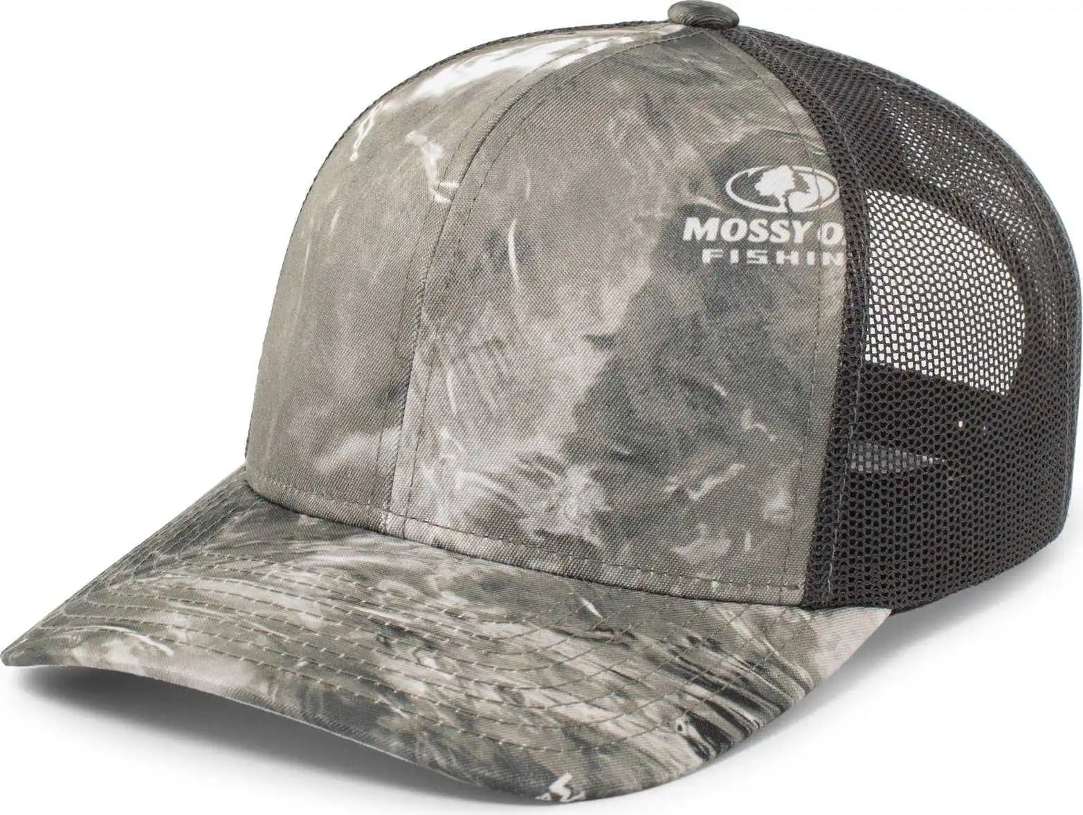 Pacific Headwear 107c Mossy Oak Trucker Snapback - Wakeform Gale Lt Charcoal - Dark Gray / 7’’ 7 7/8’’
