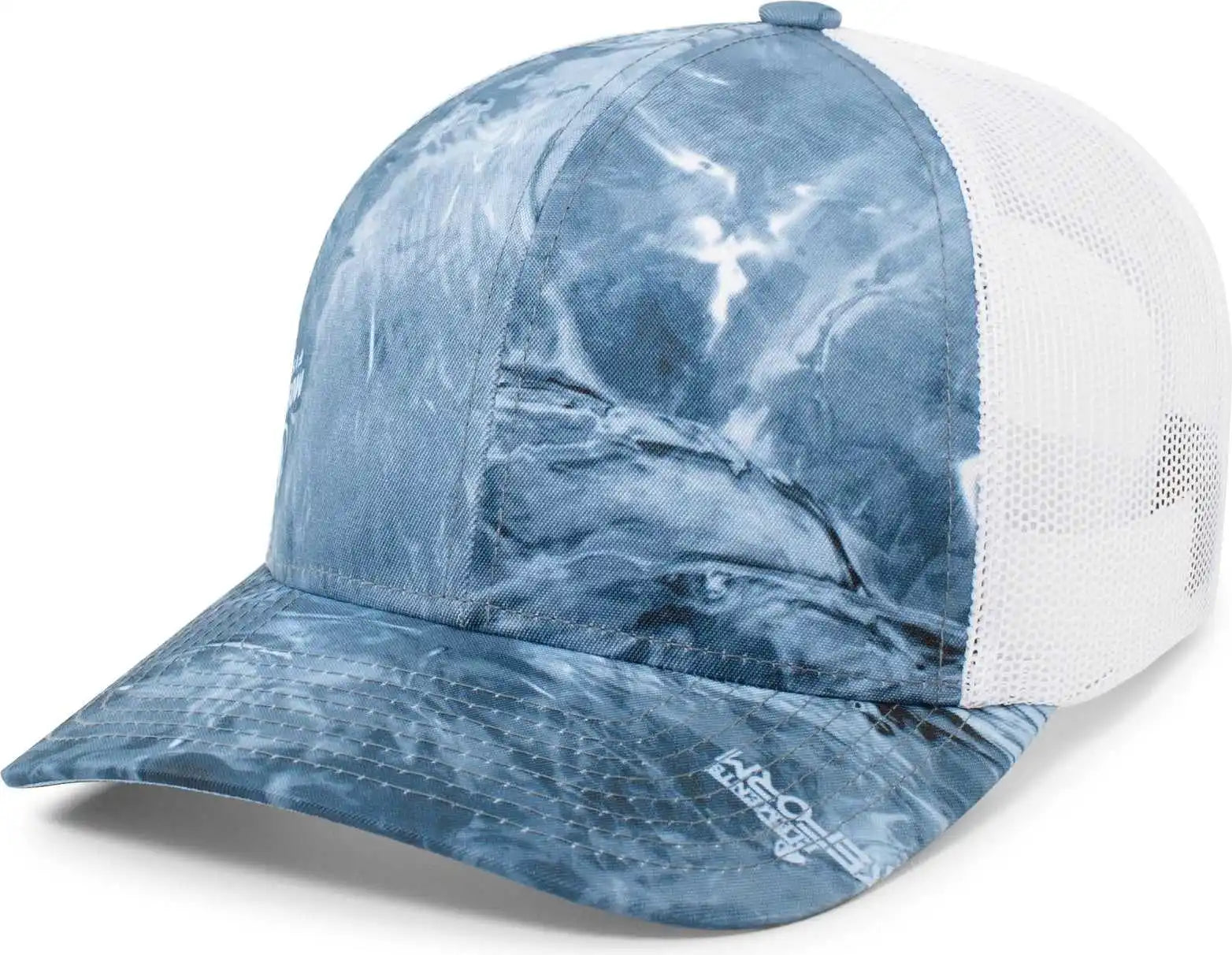 Pacific Headwear 107c Mossy Oak Trucker Snapback - Wakeform High Seas White - 7’’ - 7 7/8’’