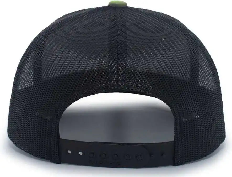 Pacific Headwear 108c Camo Trucker Snapback Cap - Army Black - Green / 7’’ - 7 7/8’’