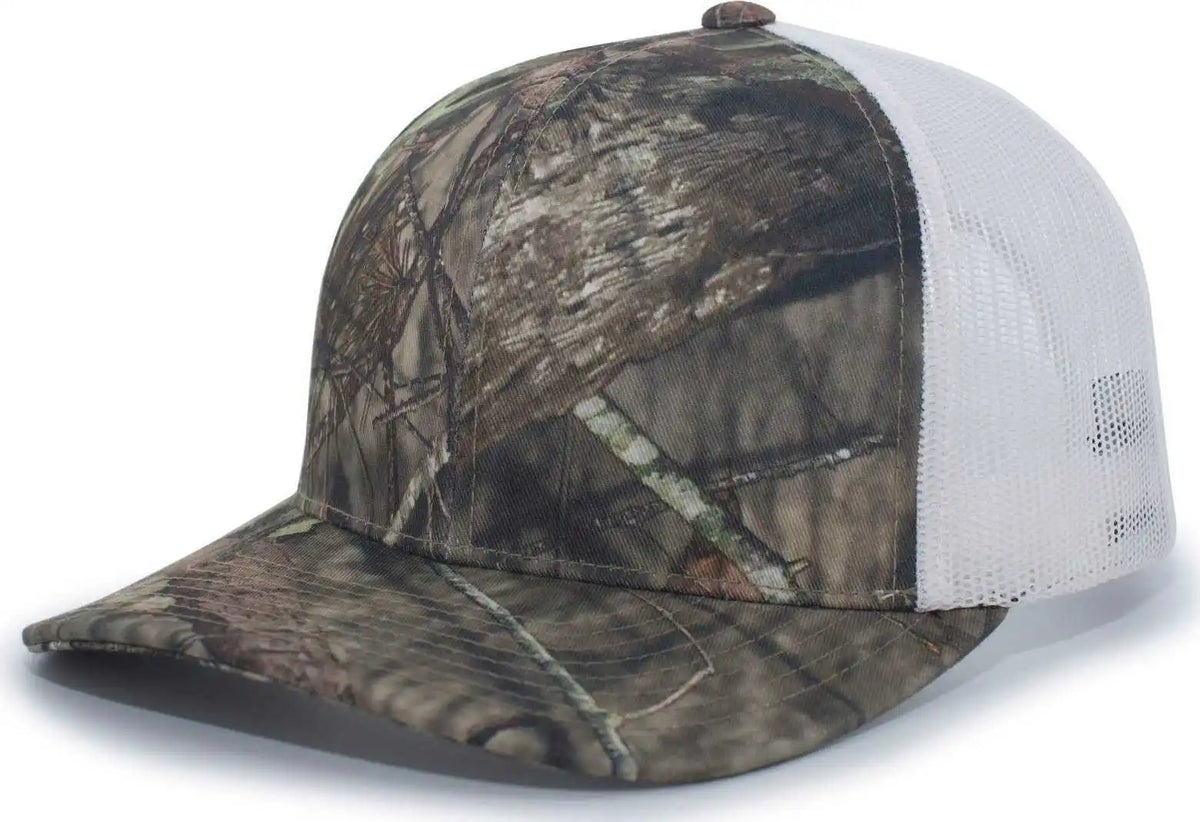 Pacific Headwear 108c Camo Trucker Snapback Cap - Break-up Country White - Mossy Oak / 7’’ - 7 7/8’’