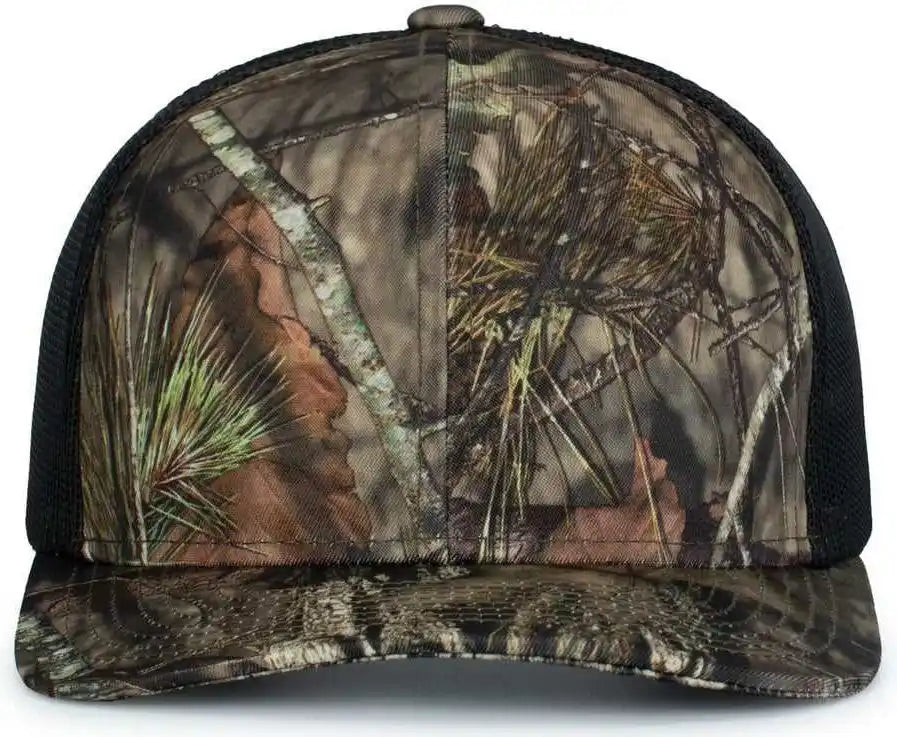 Pacific Headwear 108c Camo Trucker Snapback Cap - Break-up Country Black - Mossy Oak / 7’’ - 7 7/8’’