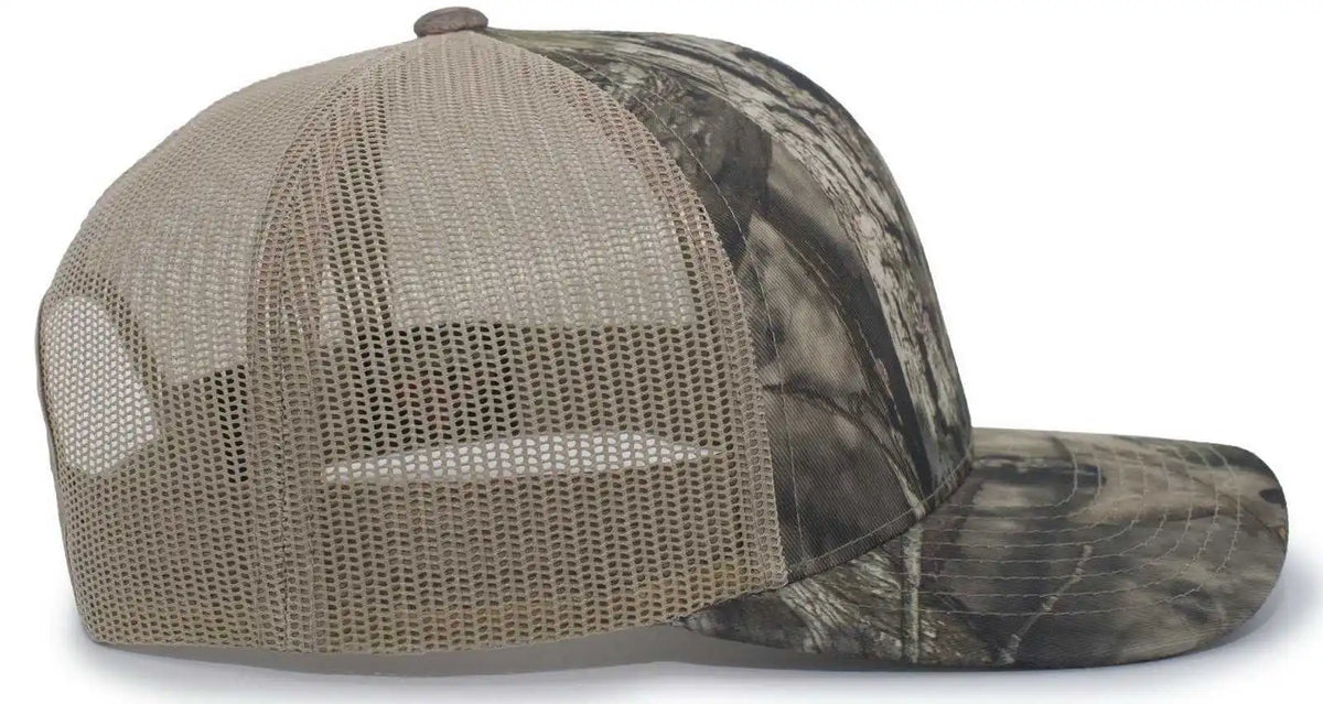 Pacific Headwear 108c Camo Trucker Snapback Cap - Break-up Country Khaki - Mossy Oak / 7’’ - 7 7/8’’