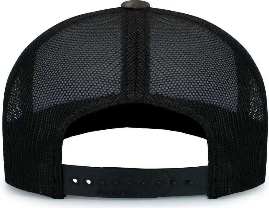 Pacific Headwear 108c Camo Trucker Snapback Cap - Break-up Country Black - Mossy Oak / 7’’ - 7 7/8’’