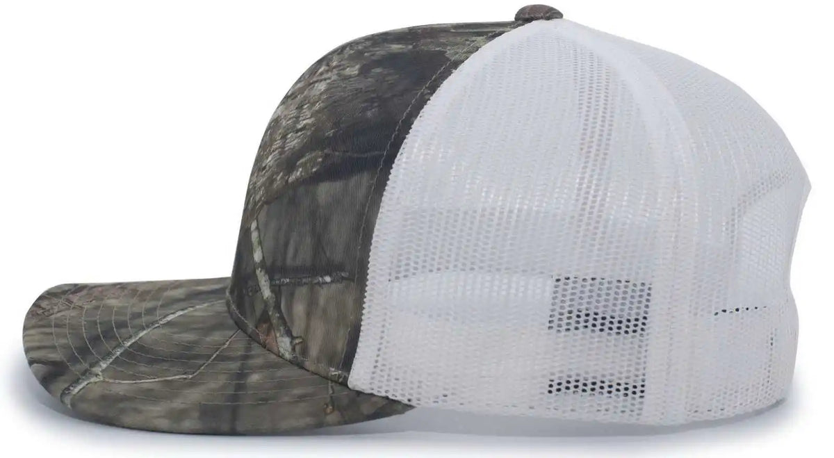Pacific Headwear 108c Camo Trucker Snapback Cap - Break-up Country White - Mossy Oak / 7’’ - 7 7/8’’