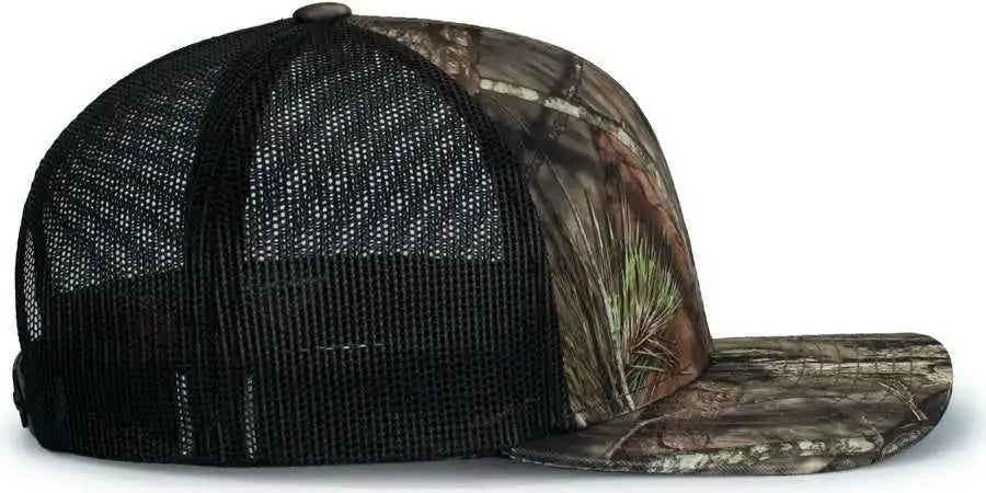 Pacific Headwear 108c Camo Trucker Snapback Cap - Break-up Country Black - Mossy Oak / 7’’ - 7 7/8’’