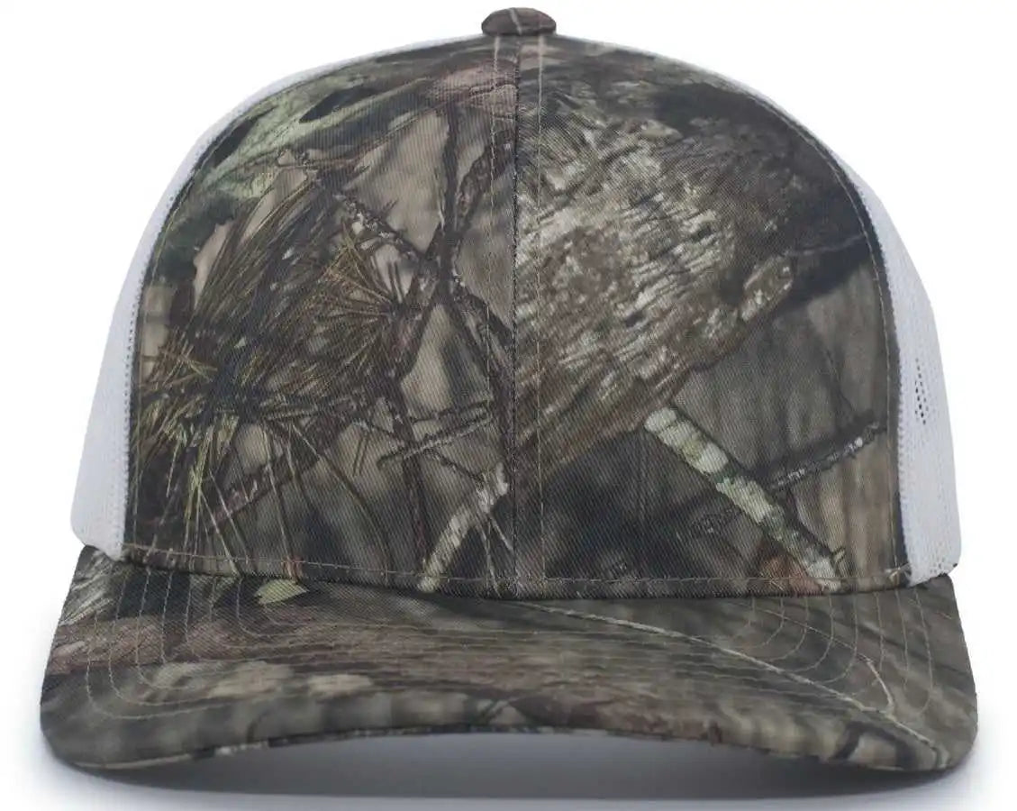 Pacific Headwear 108c Camo Trucker Snapback Cap - Break-up Country White - Mossy Oak / 7’’ - 7 7/8’’
