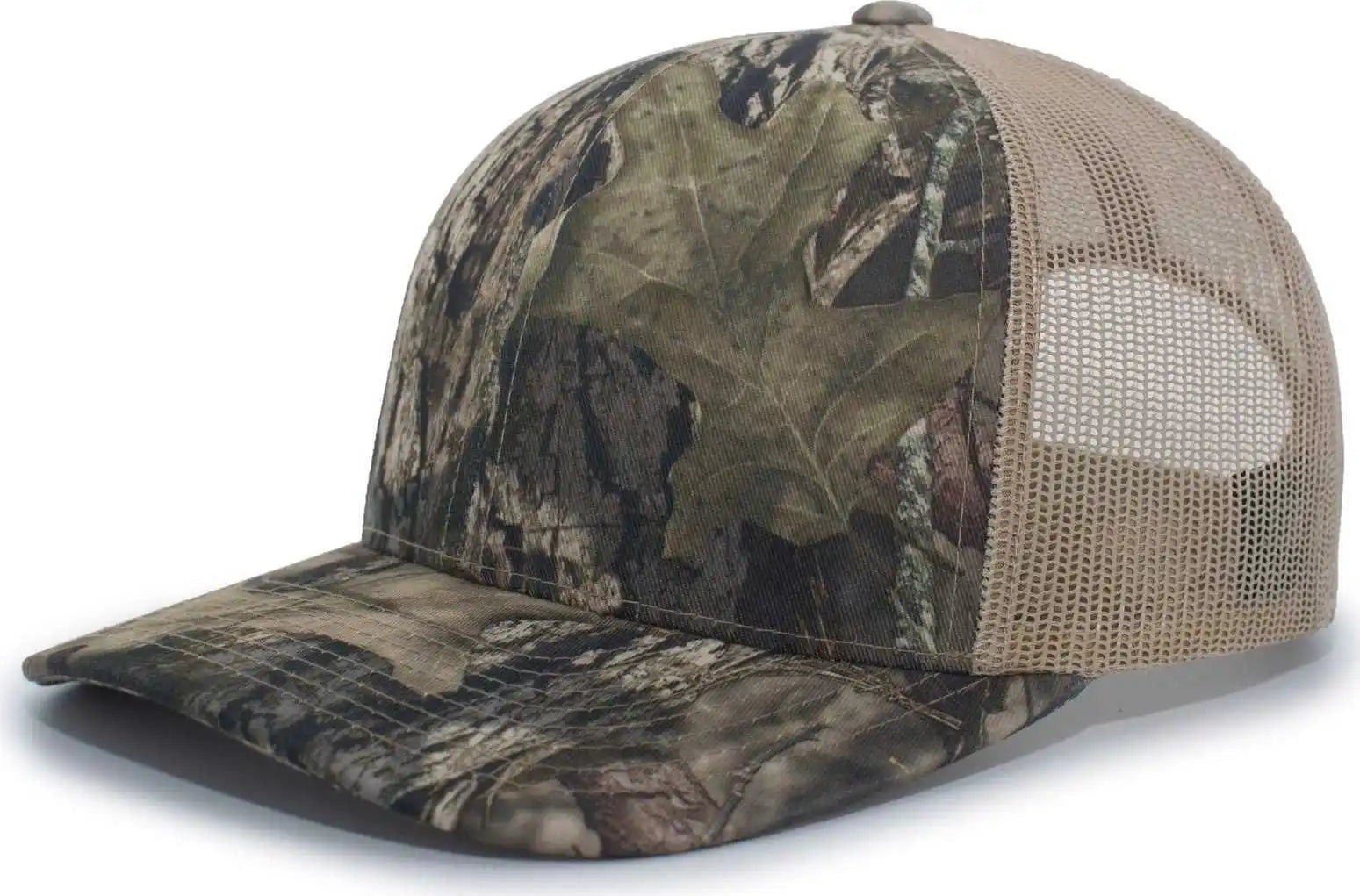 Pacific Headwear 108c Camo Trucker Snapback Cap - Break-up Country Khaki - Mossy Oak / 7’’ - 7 7/8’’