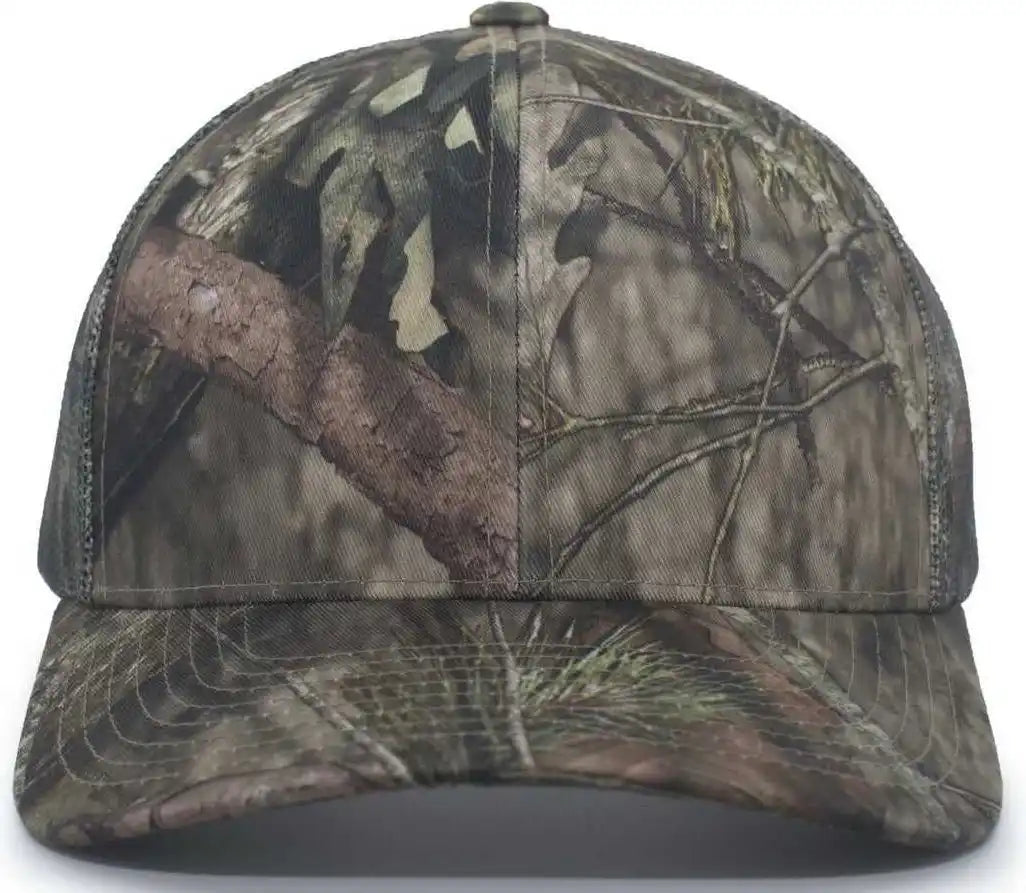 Pacific Headwear 108c Camo Trucker Snapback Cap - Break-up Country Coun - Mossy Oak / 7’’ - 7 7/8’’
