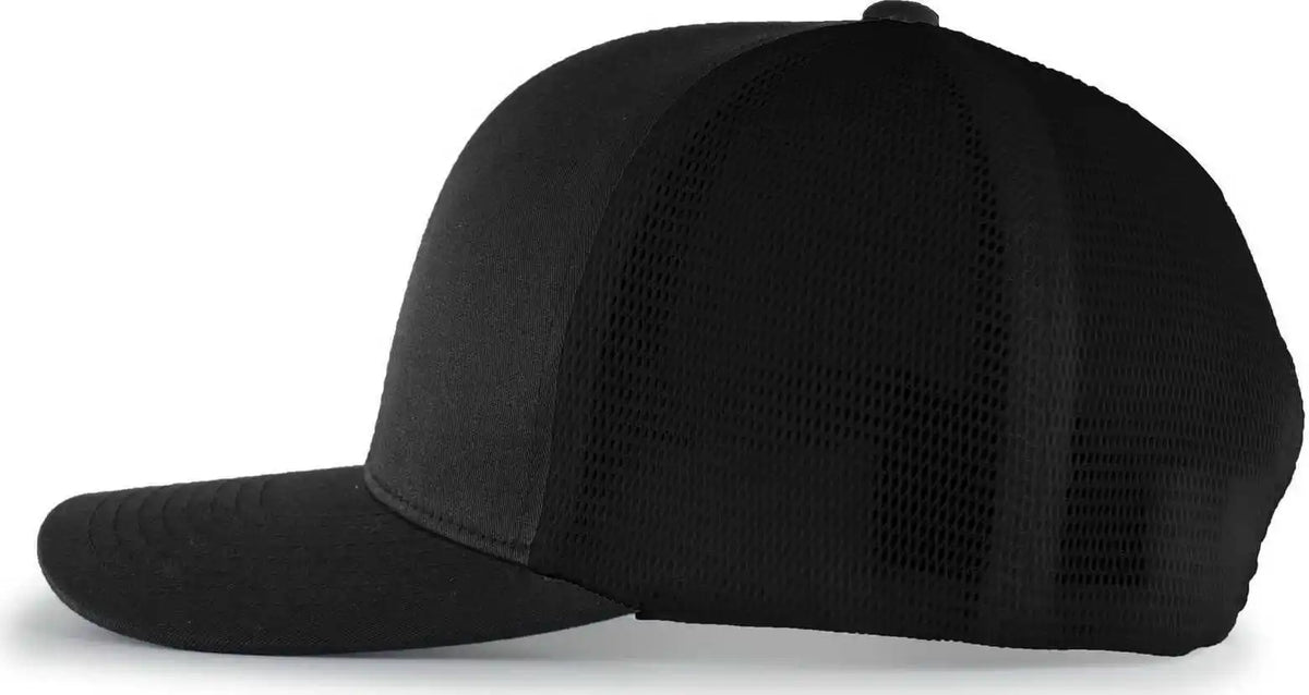 Pacific Headwear 110f Trucker Flexfit Snapback Cap - Black - 7’’ - 7 7/8’’