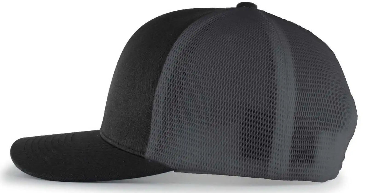 Pacific Headwear 110f Trucker Flexfit Snapback Cap - Black Graphite - Dark Gray / 7’’ - 7 7/8’’