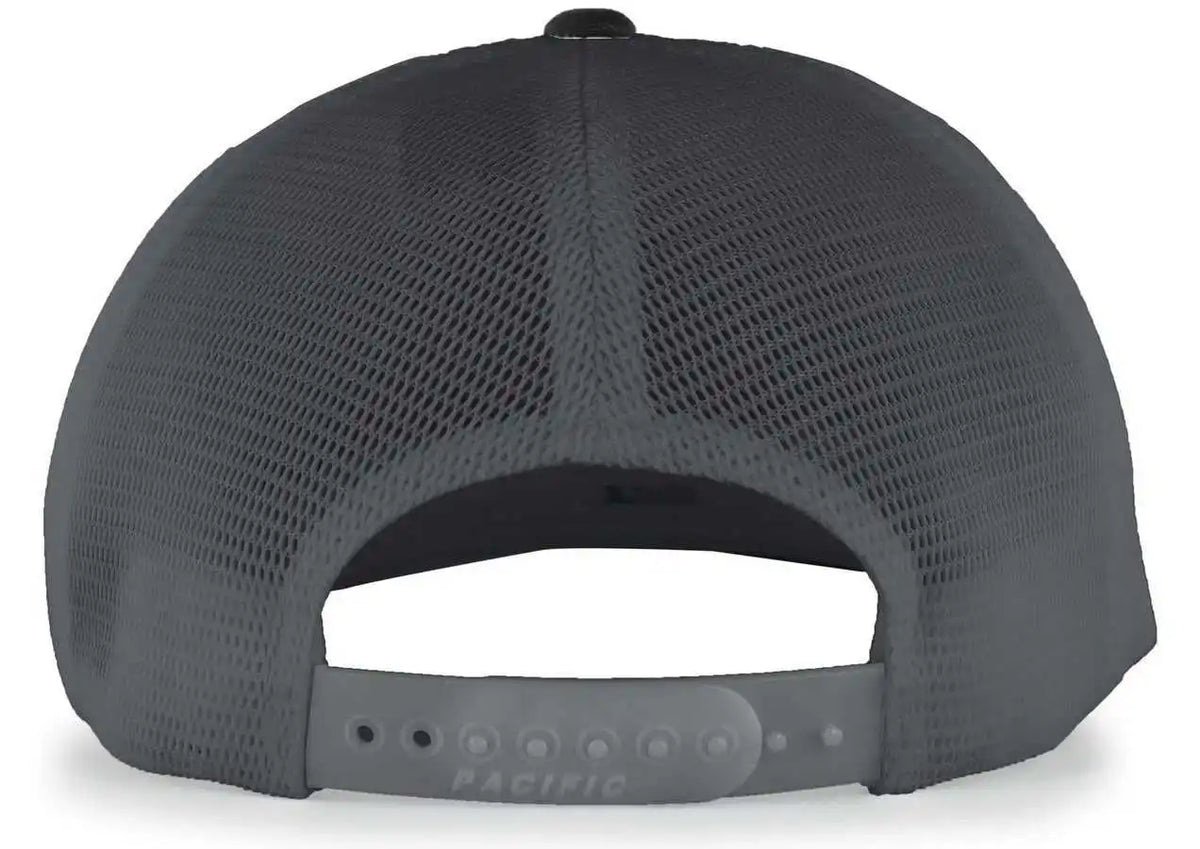 Pacific Headwear 110f Trucker Flexfit Snapback Cap - Black Graphite - Dark Gray / 7’’ - 7 7/8’’