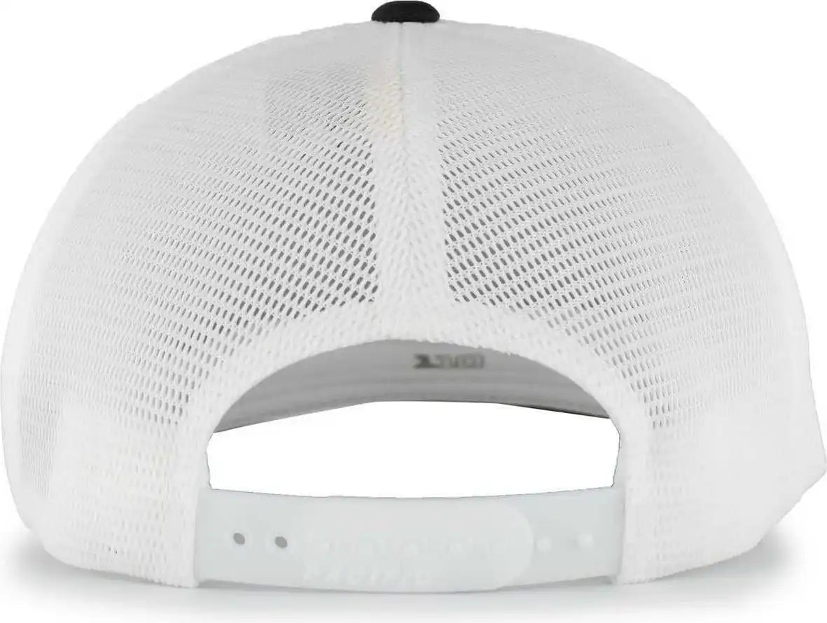 Pacific Headwear 110f Trucker Flexfit Snapback Cap - Black White - 7’’ - 7 7/8’’