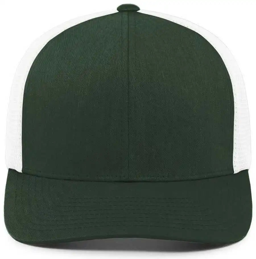 Pacific Headwear 110f Trucker Flexfit Snapback Cap - Dark Green White - Forest / 7’’ 7 7/8’’