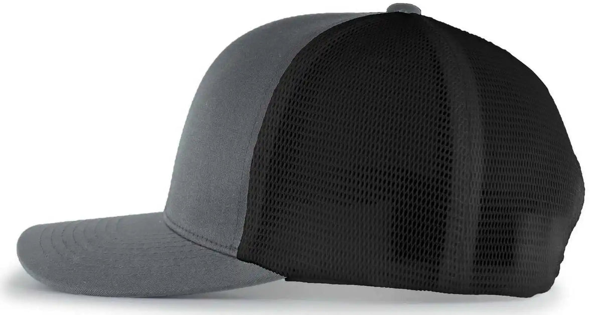 Pacific Headwear 110f Trucker Flexfit Snapback Cap - Graphite Black - Dark Gray / 7’’ - 7 7/8’’