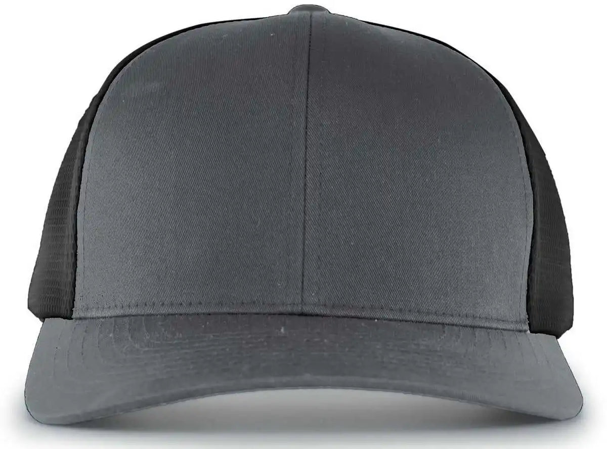 Pacific Headwear 110f Trucker Flexfit Snapback Cap - Graphite Black - Dark Gray / 7’’ - 7 7/8’’