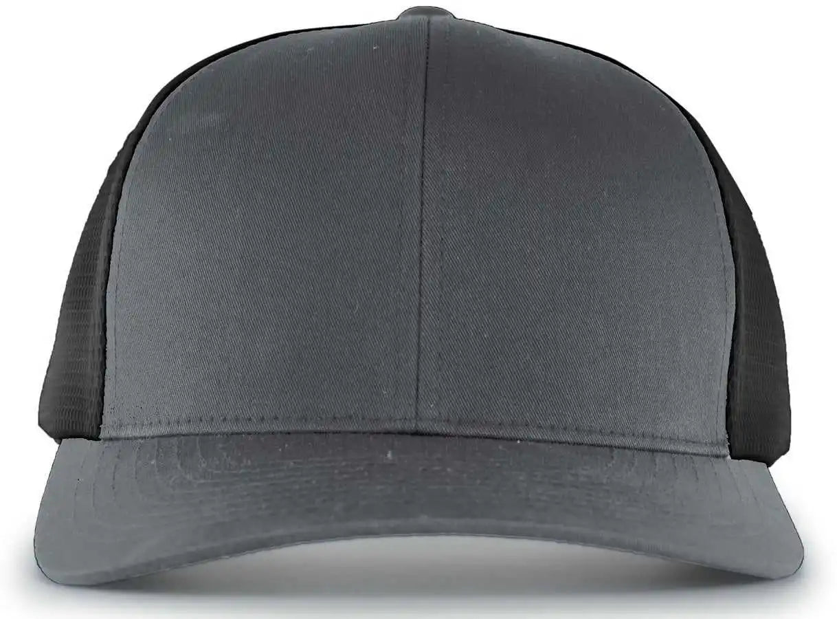 Pacific Headwear 110f Trucker Flexfit Snapback Cap - Graphite Black - Dark Gray / 7’’ - 7 7/8’’