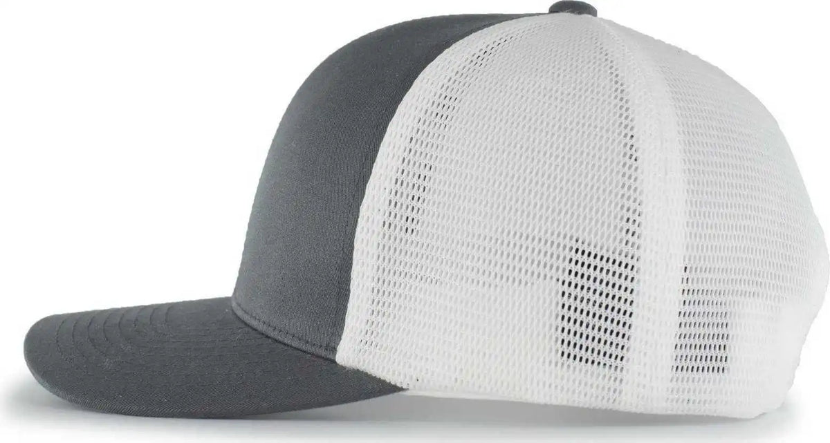 Pacific Headwear 110f Trucker Flexfit Snapback Cap - Graphite White - Dark Gray / 7’’ - 7 7/8’’