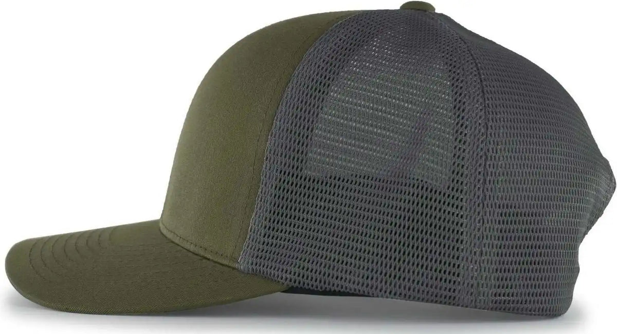 Pacific Headwear 110f Trucker Flexfit Snapback Cap - Moss Graphite - Dark Gray / 7’’ - 7 7/8’’