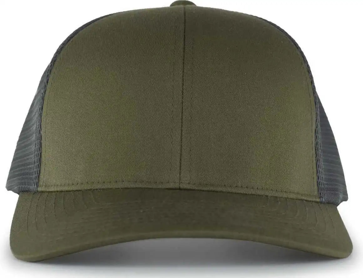 Pacific Headwear 110f Trucker Flexfit Snapback Cap - Moss Graphite - Dark Gray / 7’’ - 7 7/8’’